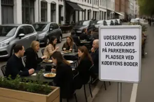 Blog - Lovliggørelse af udeservering på parkeringspladser i Kødbyens boder 1