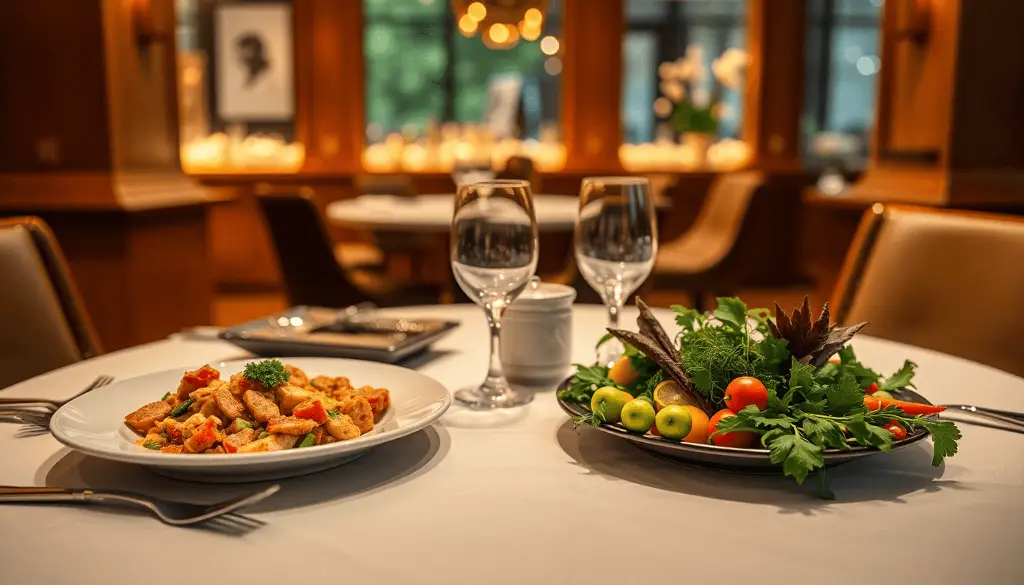 Hyggeligt Restaurantbord Med Klassisk Anrettet Maal 4ccf620a 5af2 4198 9aeb 8cfb8d5745a5