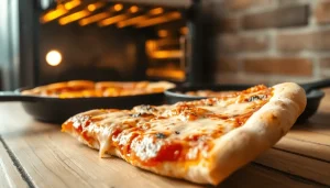 Naerbillede Af En Sproed Smeltet Oste Pizzastykke P F06b753b 73da 4463 9ddc 0b09cb34984f