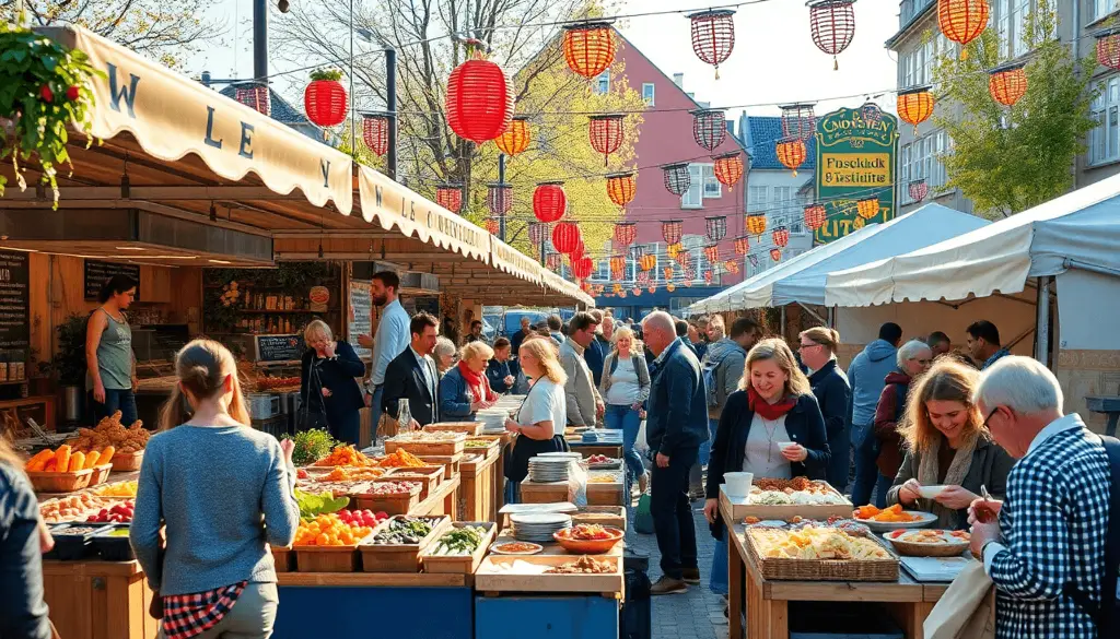 Udendoers Madfestival I Danmark Med Farverige Boder A50d13e6 1893 43f6 Ae3f 9d9c771d4eb1