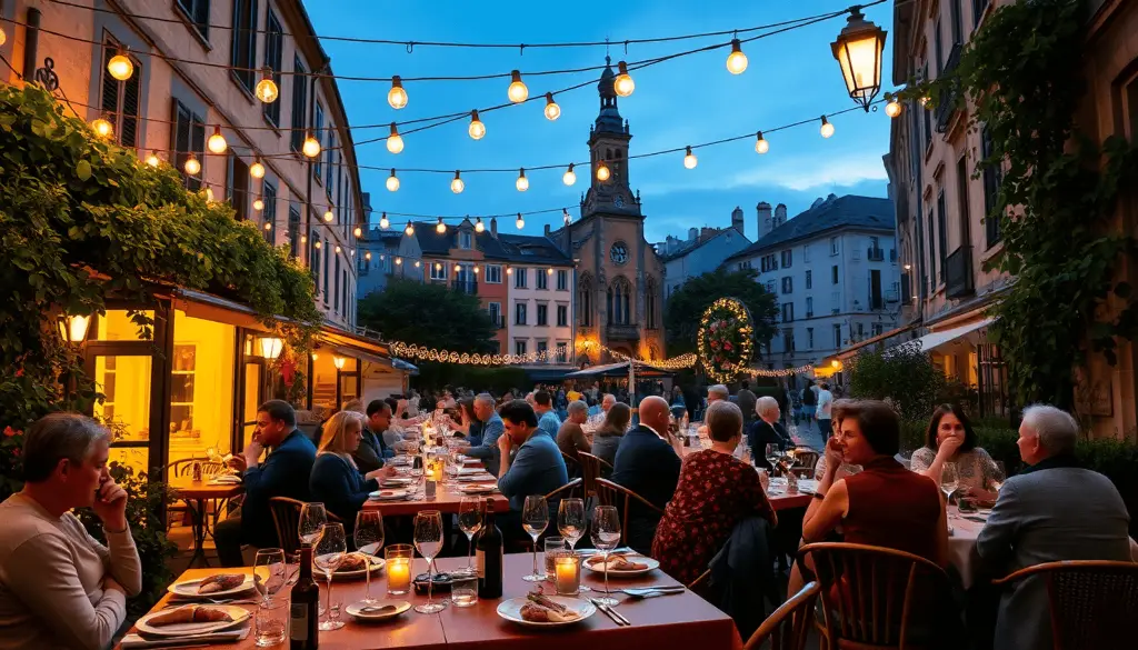 Udendoers Spisning Ved Skumringstid Med Lyskaeder H F06488f4 248c 486a Bc8c 383a4a4fe894