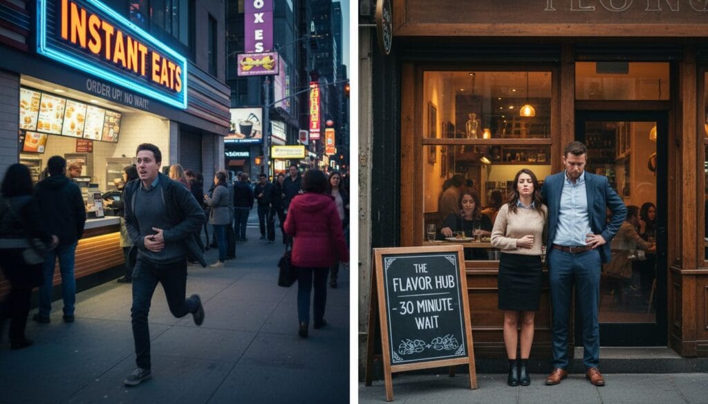 Blog - Hvorfor vælger vi hurtigere, men ikke bedre, når vi er sultne på restaurant? 1